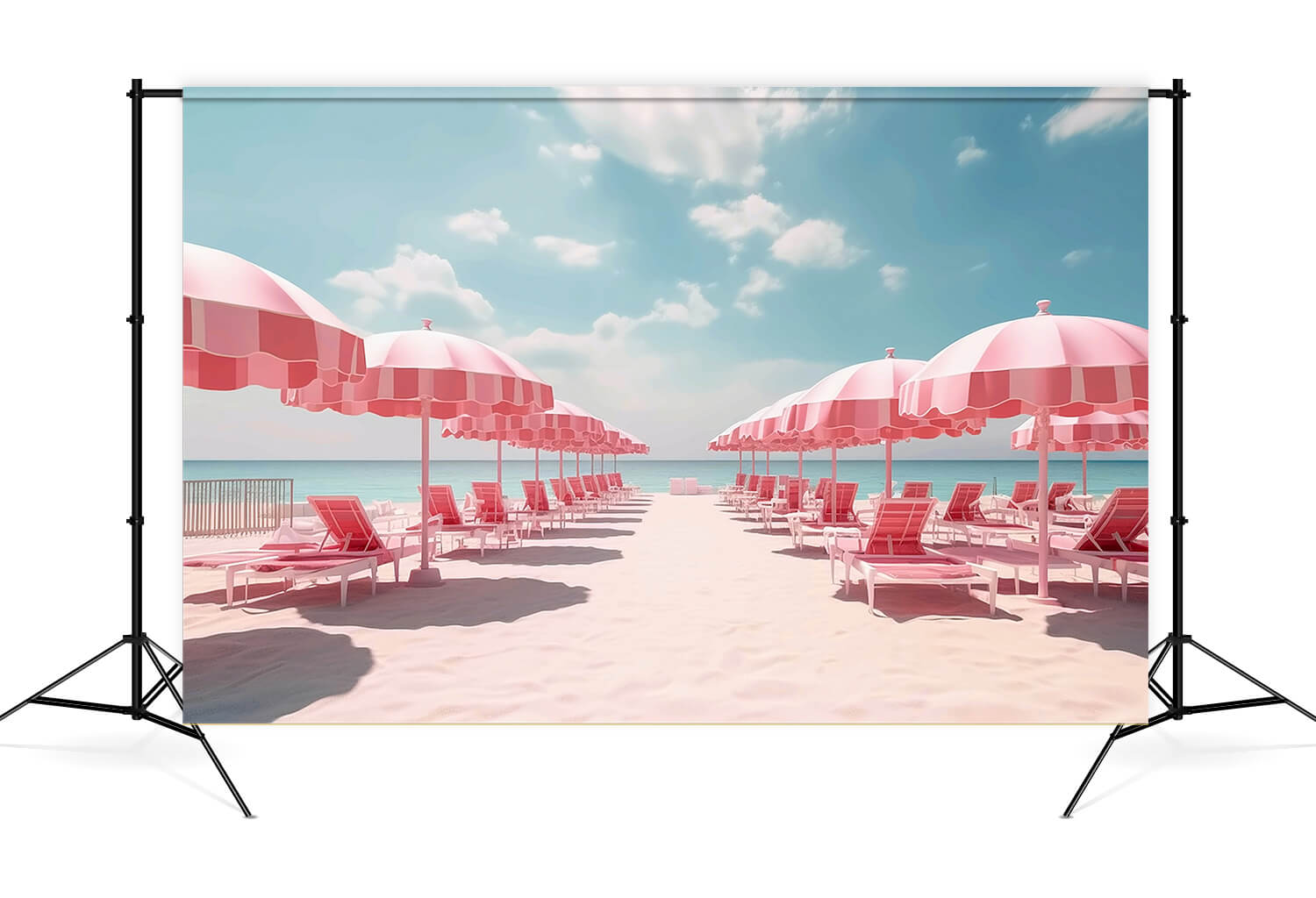 Toile de fond Poupée de Mode Estivale Rose M7-103