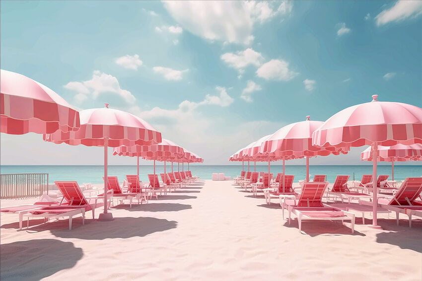 Toile de fond Poupée de Mode Estivale Rose M7-103