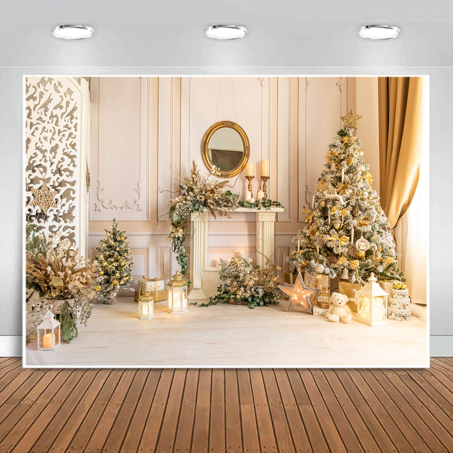 Toile de Fond de Décoration de Salle de Sapin de Noël M7-11