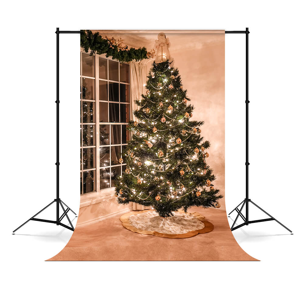 Décor de Soirée de Noël Éclairage Arbre Toile de Fond M7-17