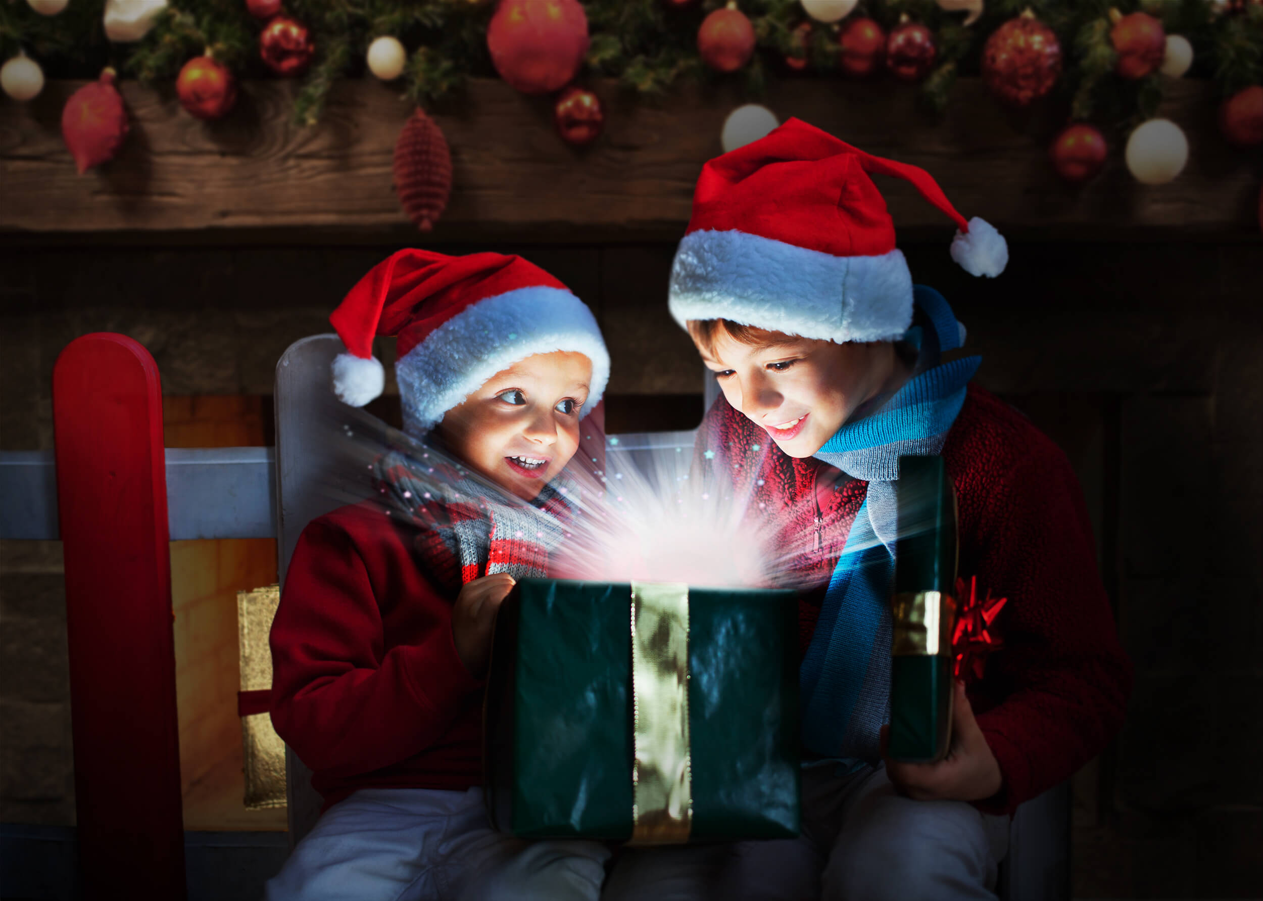 Toile de Fond des Décorations du Festival de la Cheminée de Noël M7-40