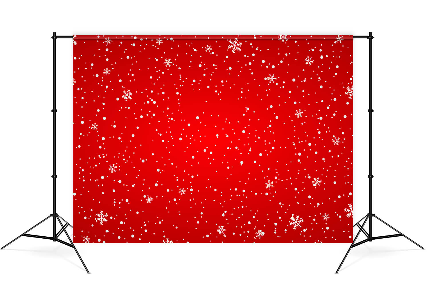 Flocon de Neige Hiver Noël Rouge Toile de Fond M7-48
