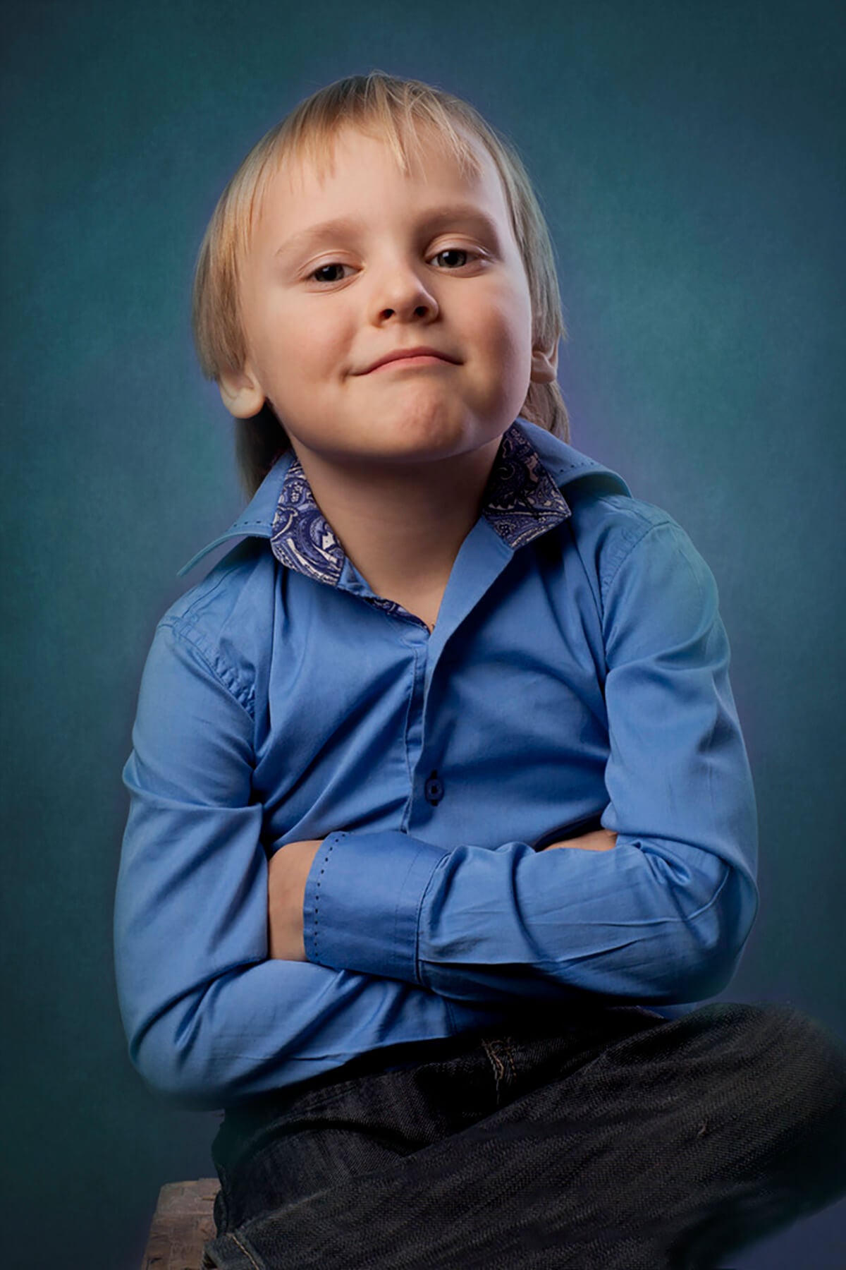 Toile de Fond de Photographie Abstraite Dégradé Bleu M7-56