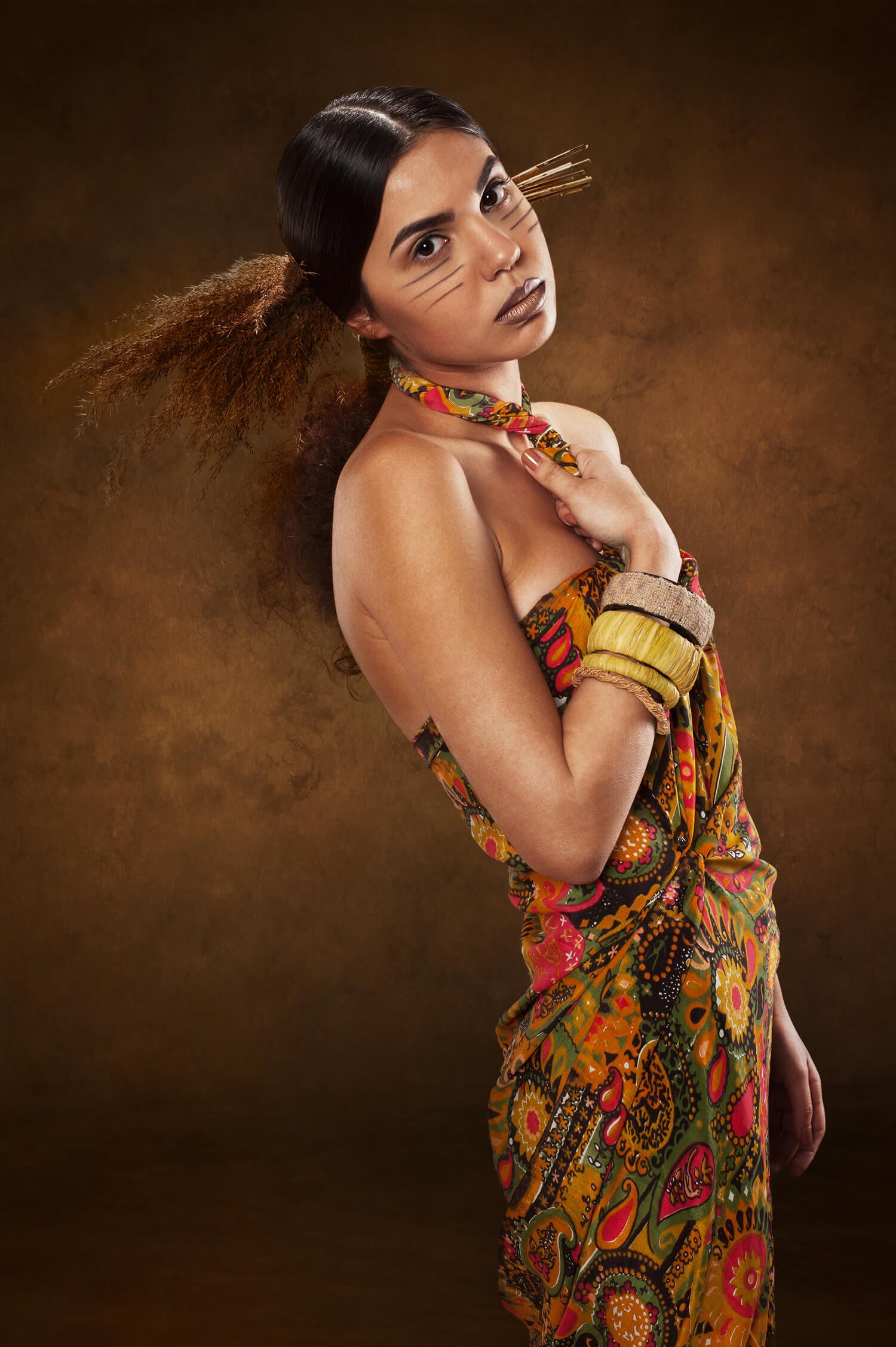 Toile de Fond de Portrait Texturé Abstrait Tacheté M7-75