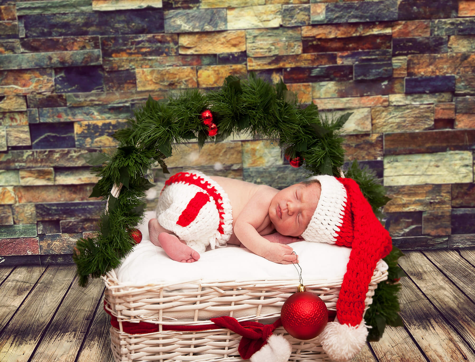 Toile de Fond de Photo de Plancher de Bois de mur de Briques Rétro M7-77