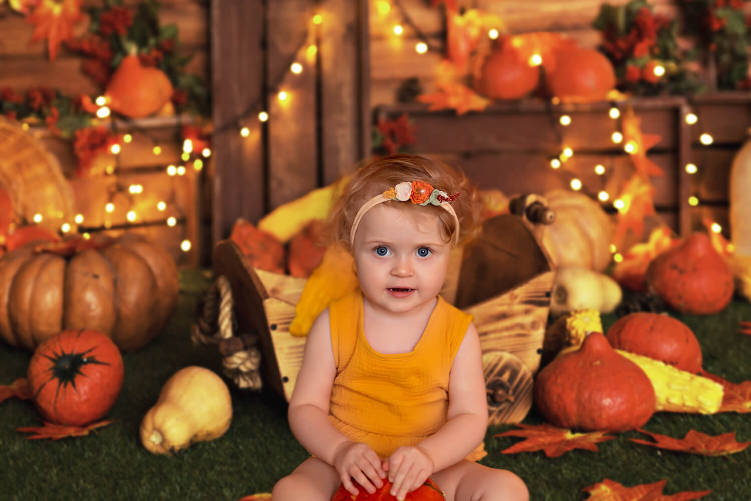Thanksgiving Citrouilles Automne Photographie Toile de Fond M7-82