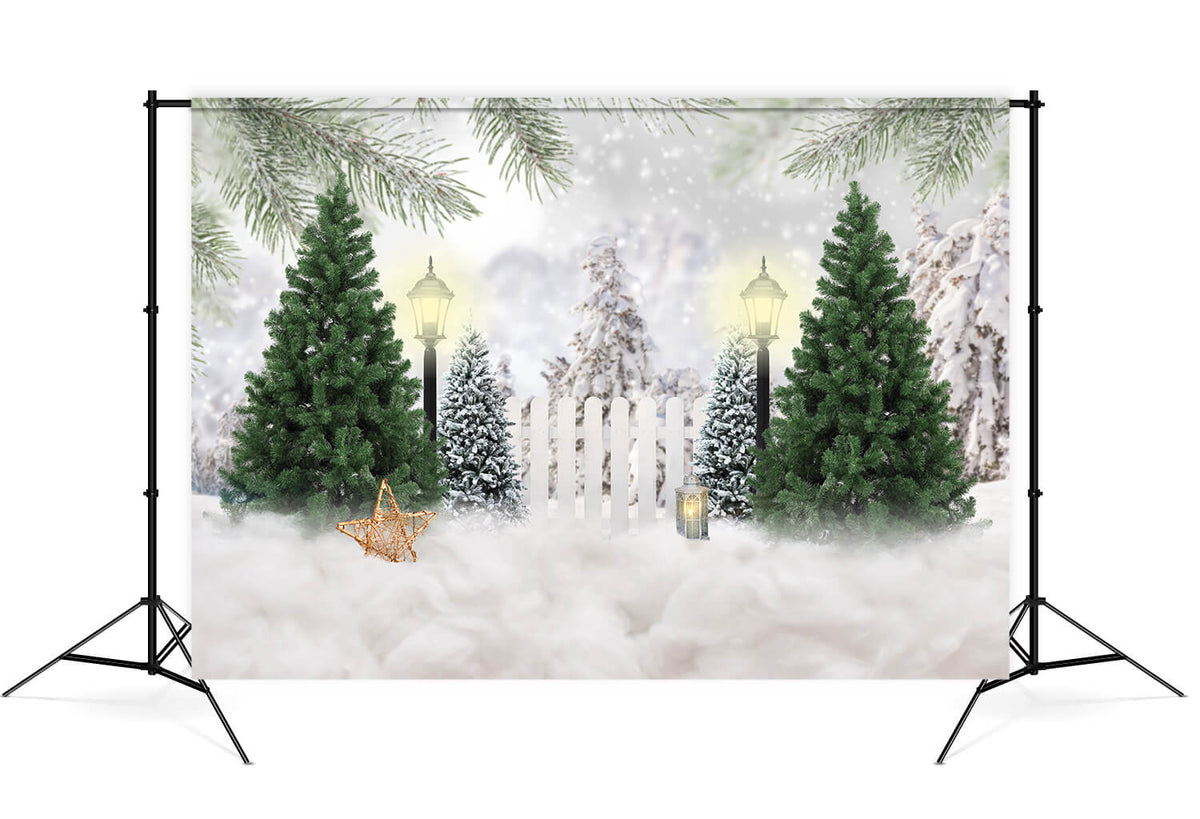 3x2,4m Toile De Fond Noël Grange Porte En Bois Arbre De Noël Scène De
