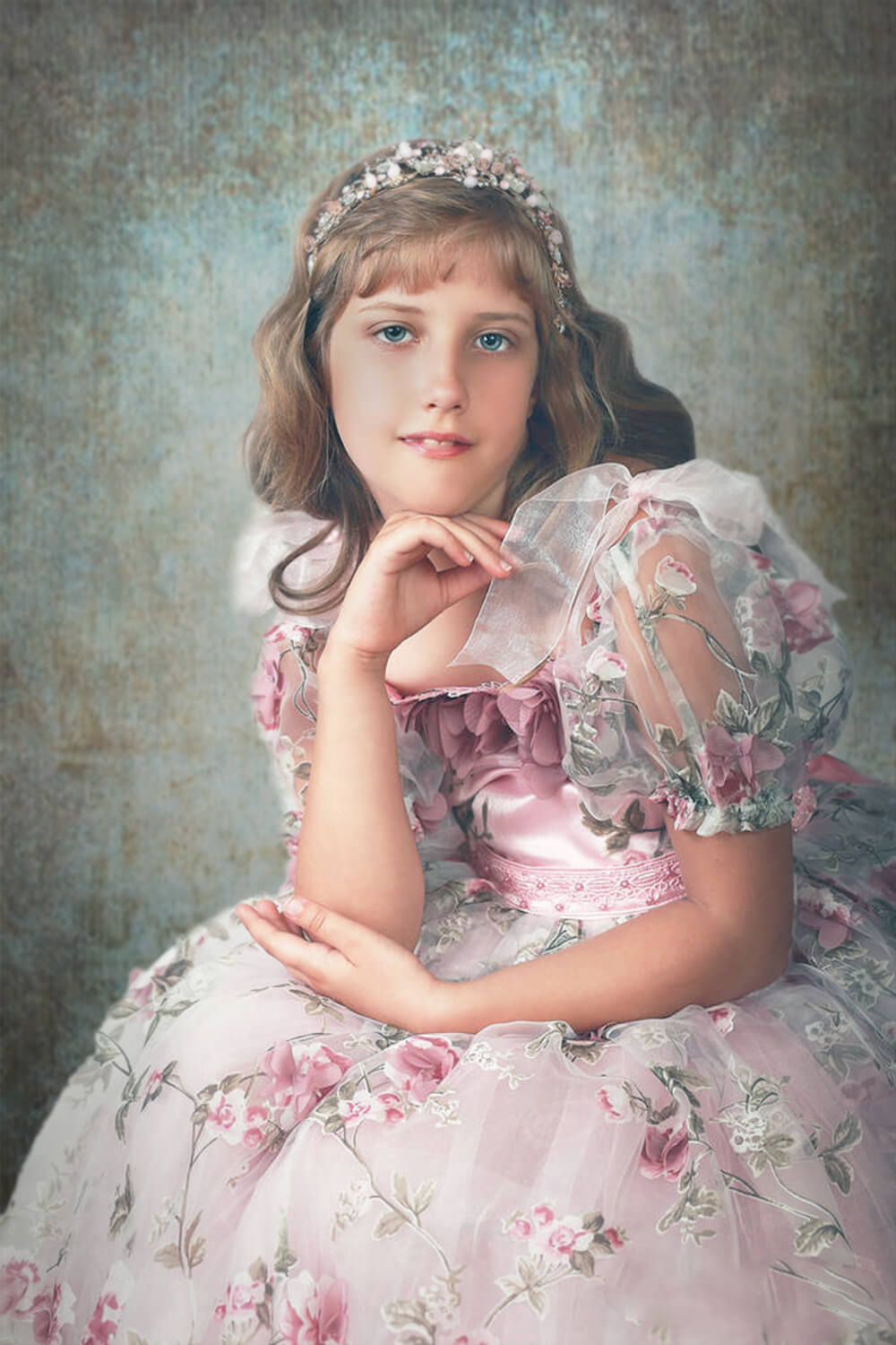 Toile de fond pliable double face abstraite bleue/texture rouillée 1.5x2m M9-03