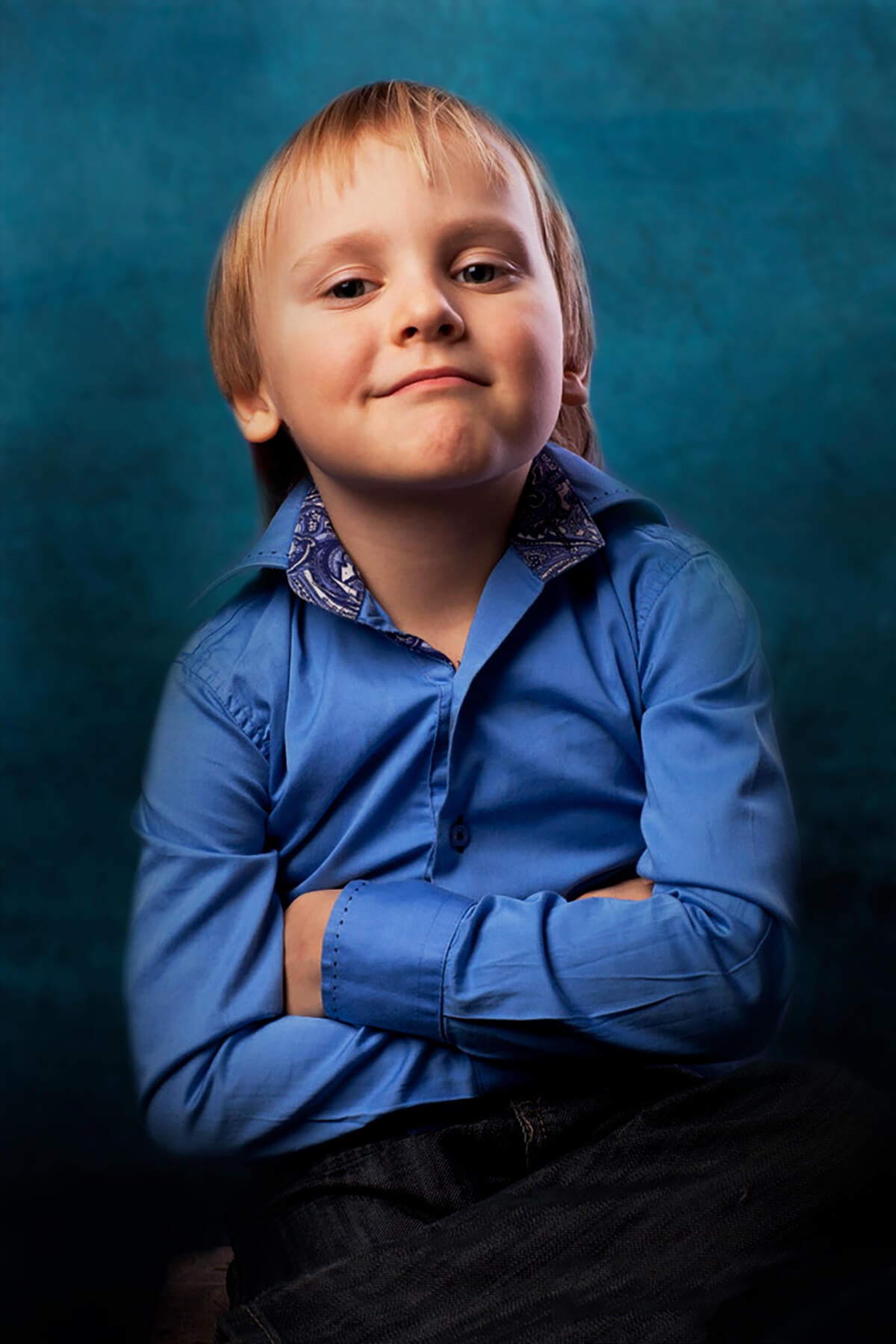 Toile de fond pliable double face abstraite bleue/texture rouillée 1.5x2m M9-03