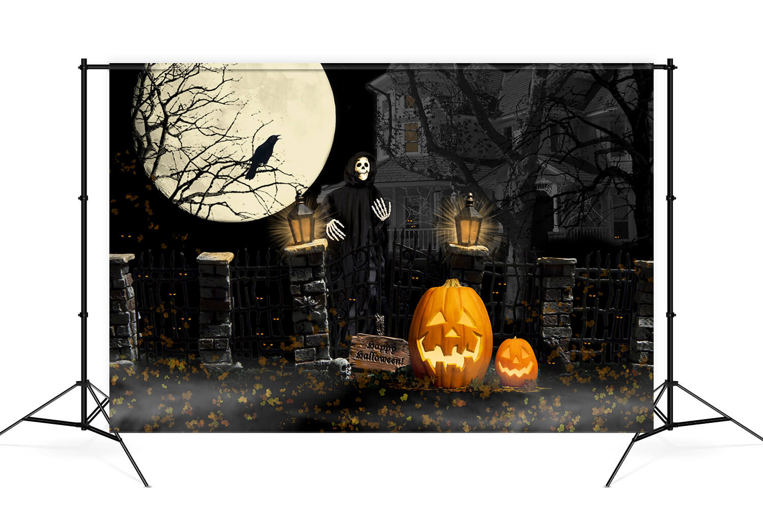 Toile de Fond pour Photographie Fantômes Tombes Halloween M9-49