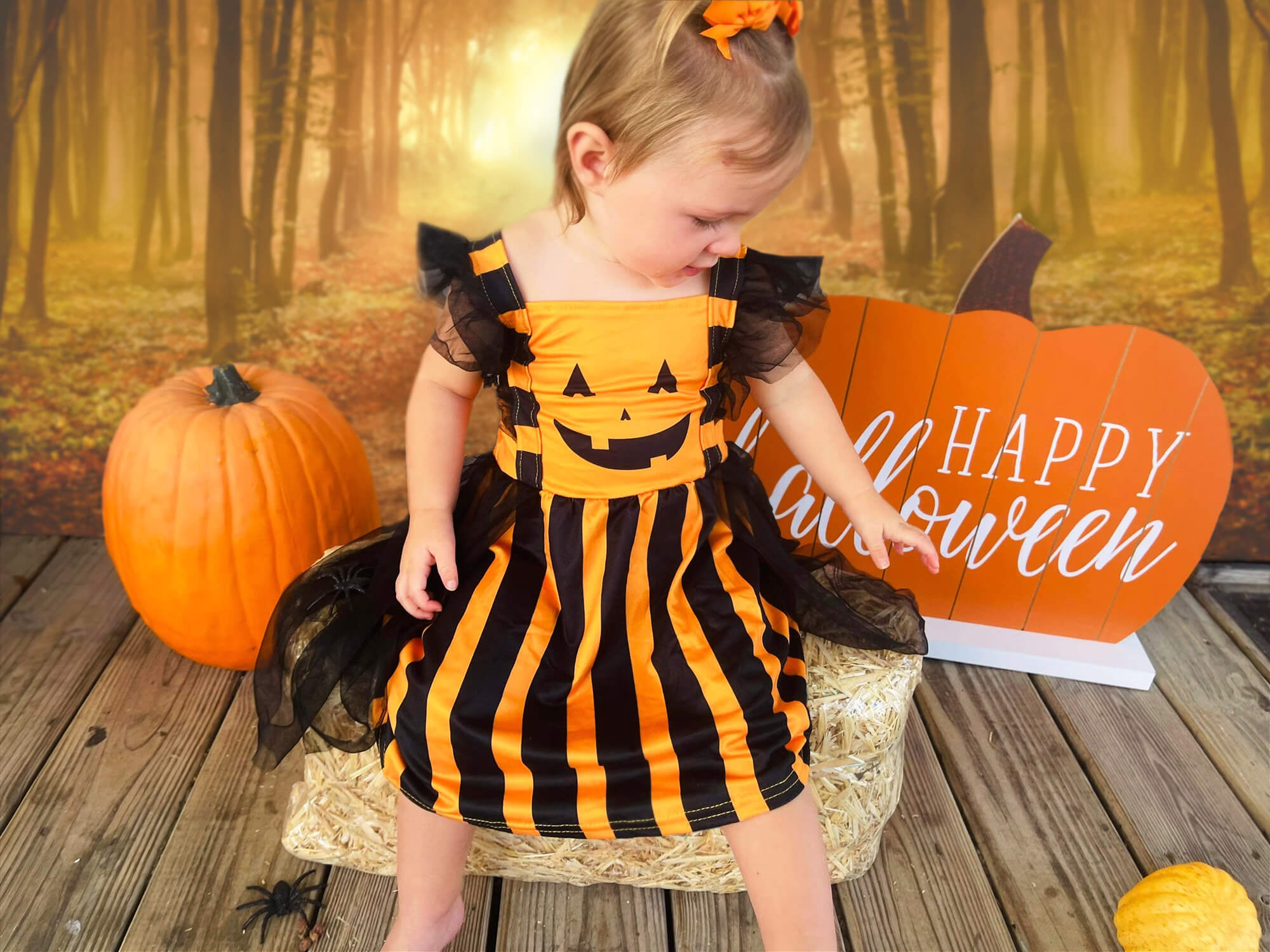 Toile de Fond Feuilles Tombées Forêt Automne M9-58