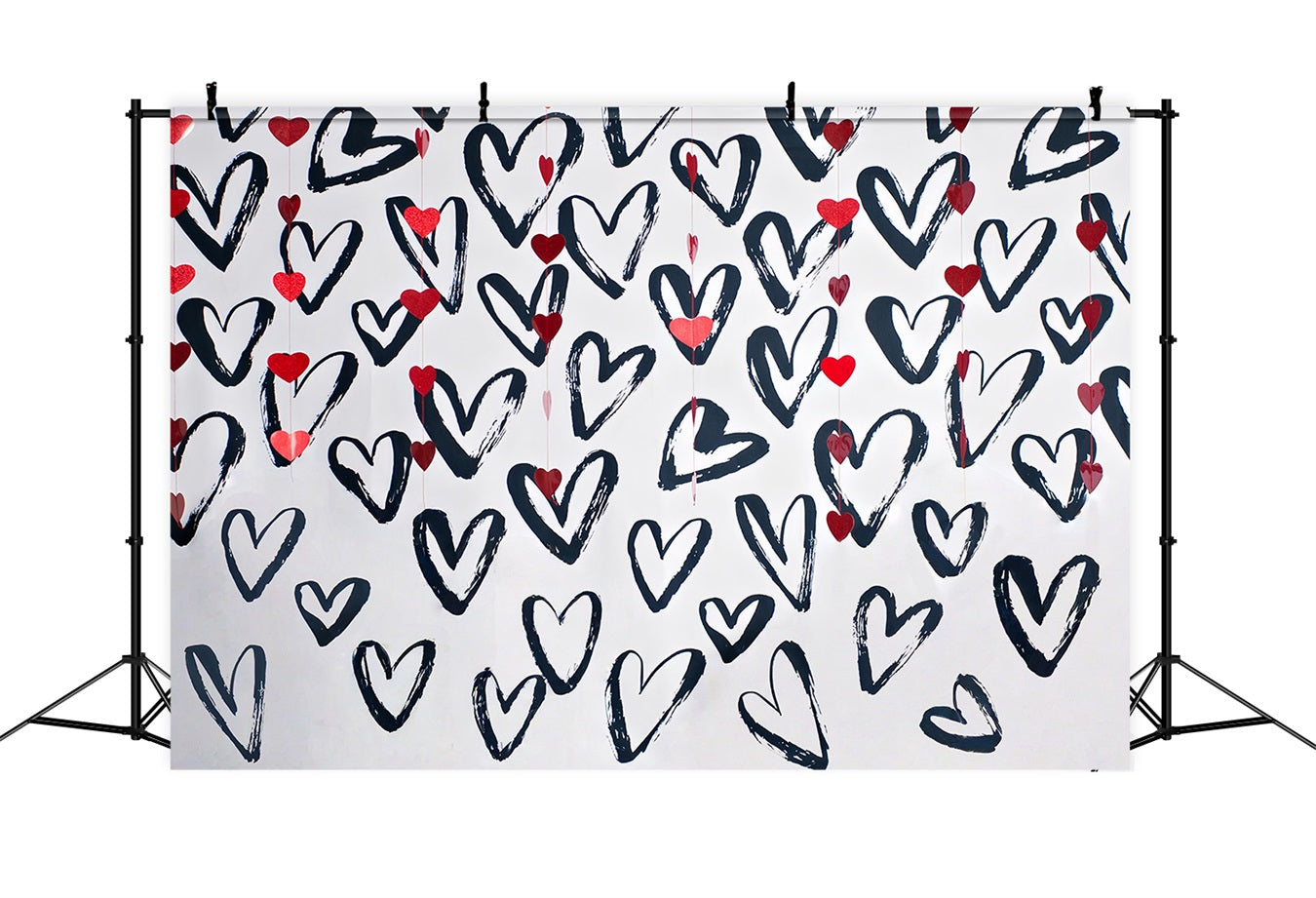 Toile de fond Saint-Valentin Toile de fond Saint-Valentin mur blanc cœurs MRR10-36