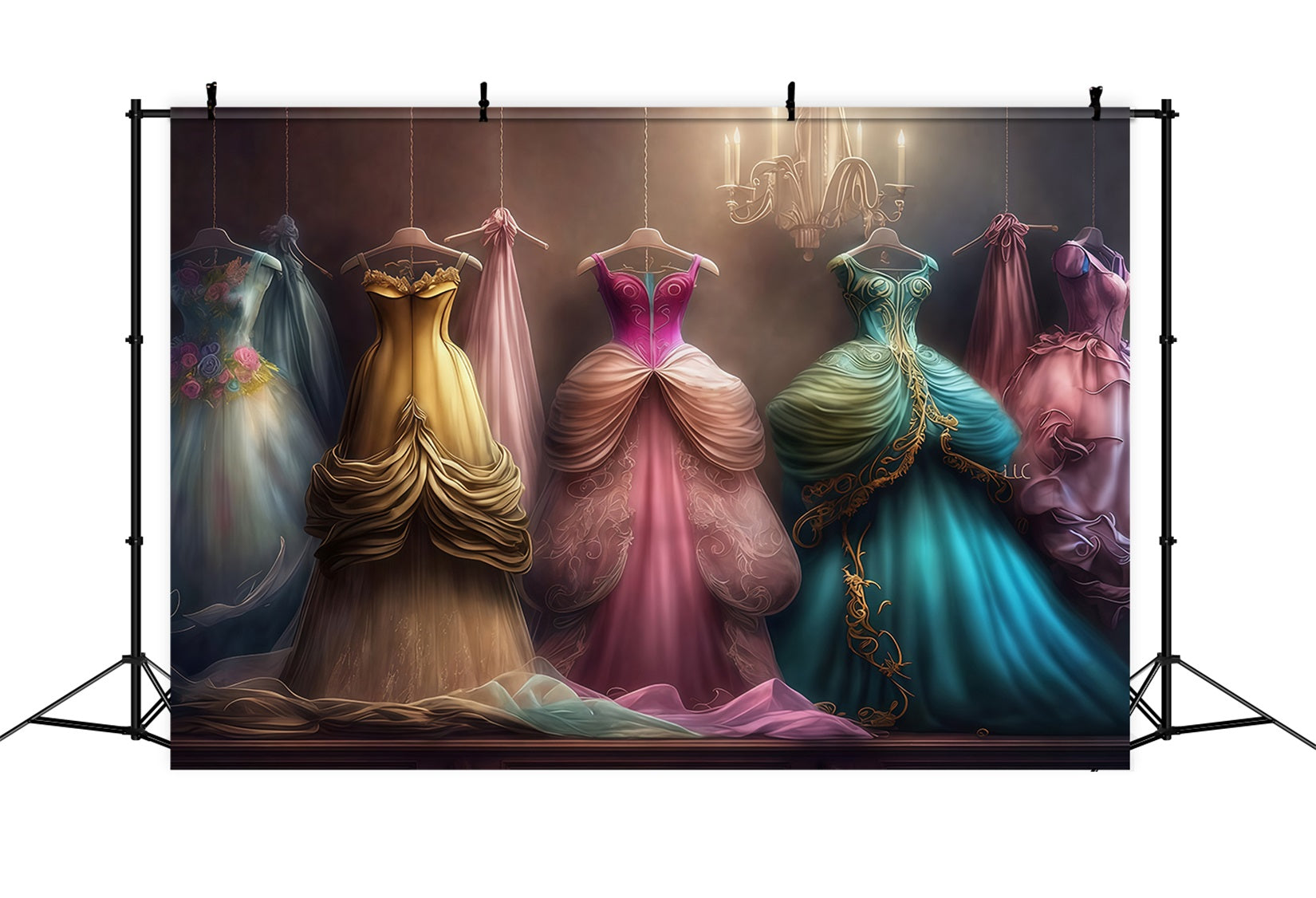 Fond vintage Robes de princesse Placard élégant Fond rétro MRR10-58