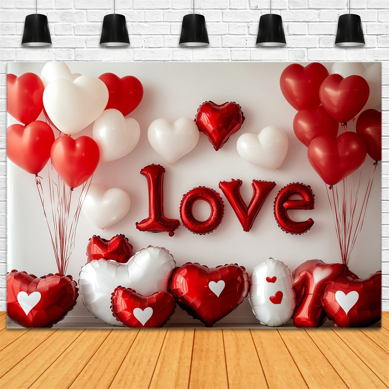 Fond pour la Saint-Valentin Ballons en forme de cœur Fond pour la Saint-Valentin MRR11-99