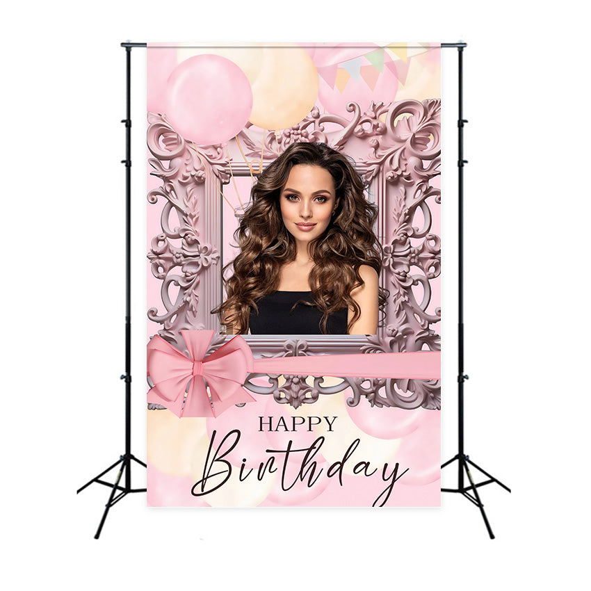 Toile de fond Photo Anniversaire Cadre Floral Luxueux MRR3-30