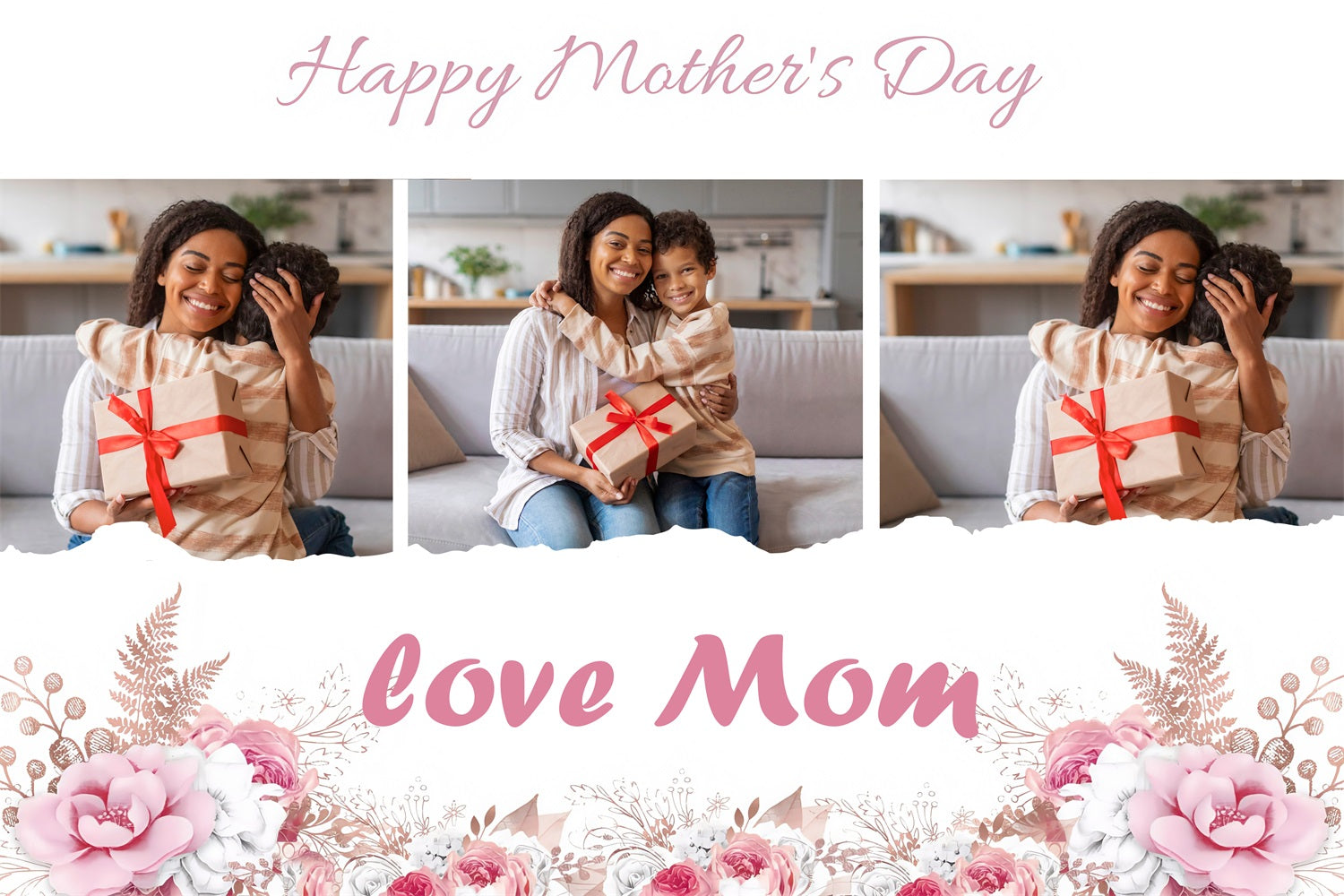 Toile de fond Fête des Mères Amour Floral Célébration Personnalisée MRR3-36
