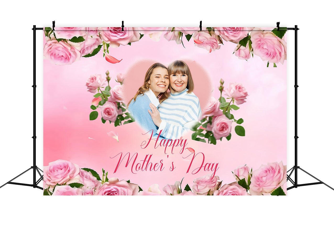 Toile de fond Fête des Mères Roses Roses Amour Personnalisée MRR3-42
