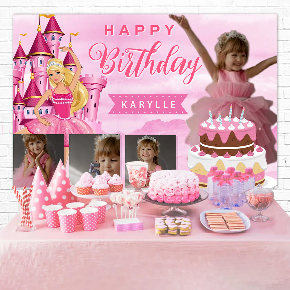 Toile de fond Photo Anniversaire Château Magique Rêve MRR3-5