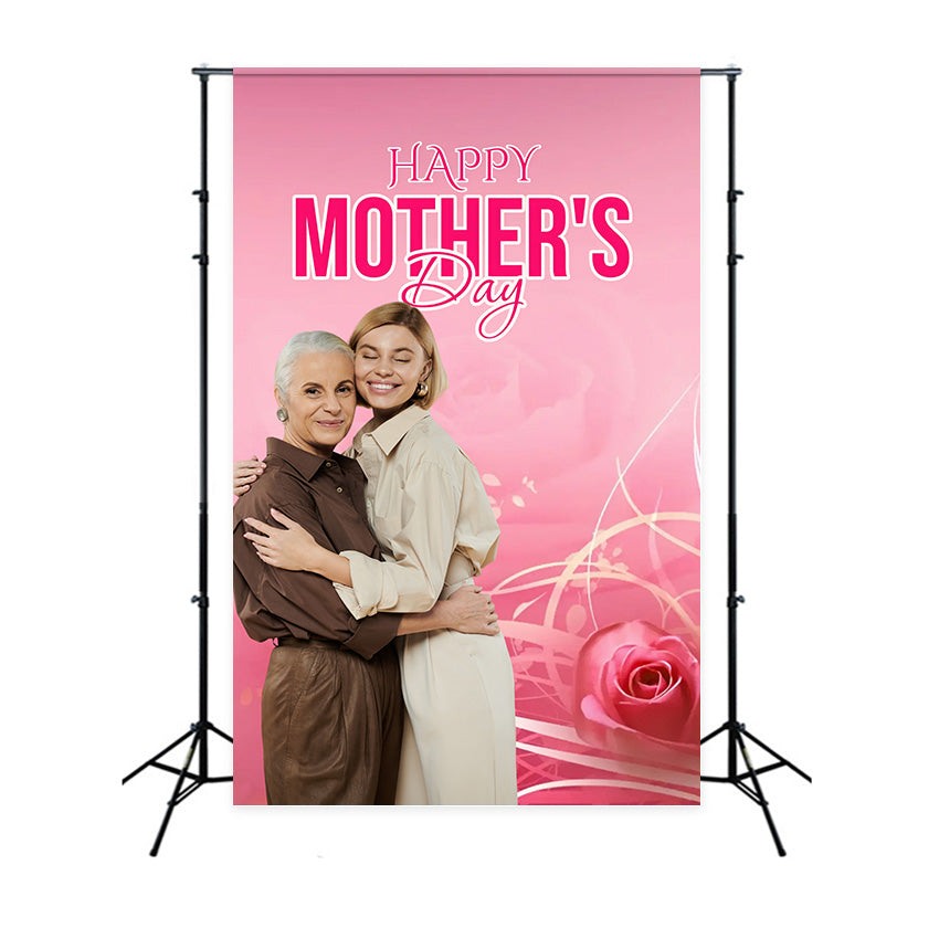 Toile de fond Fête des Mères Célébration Roses Classique Personnalisée MRR3-71