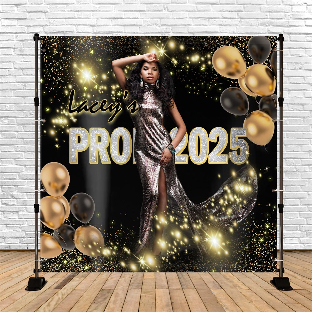 Toile de Fond de Bal Ballons Scintillants Glamour Personnalisée MRR5-18