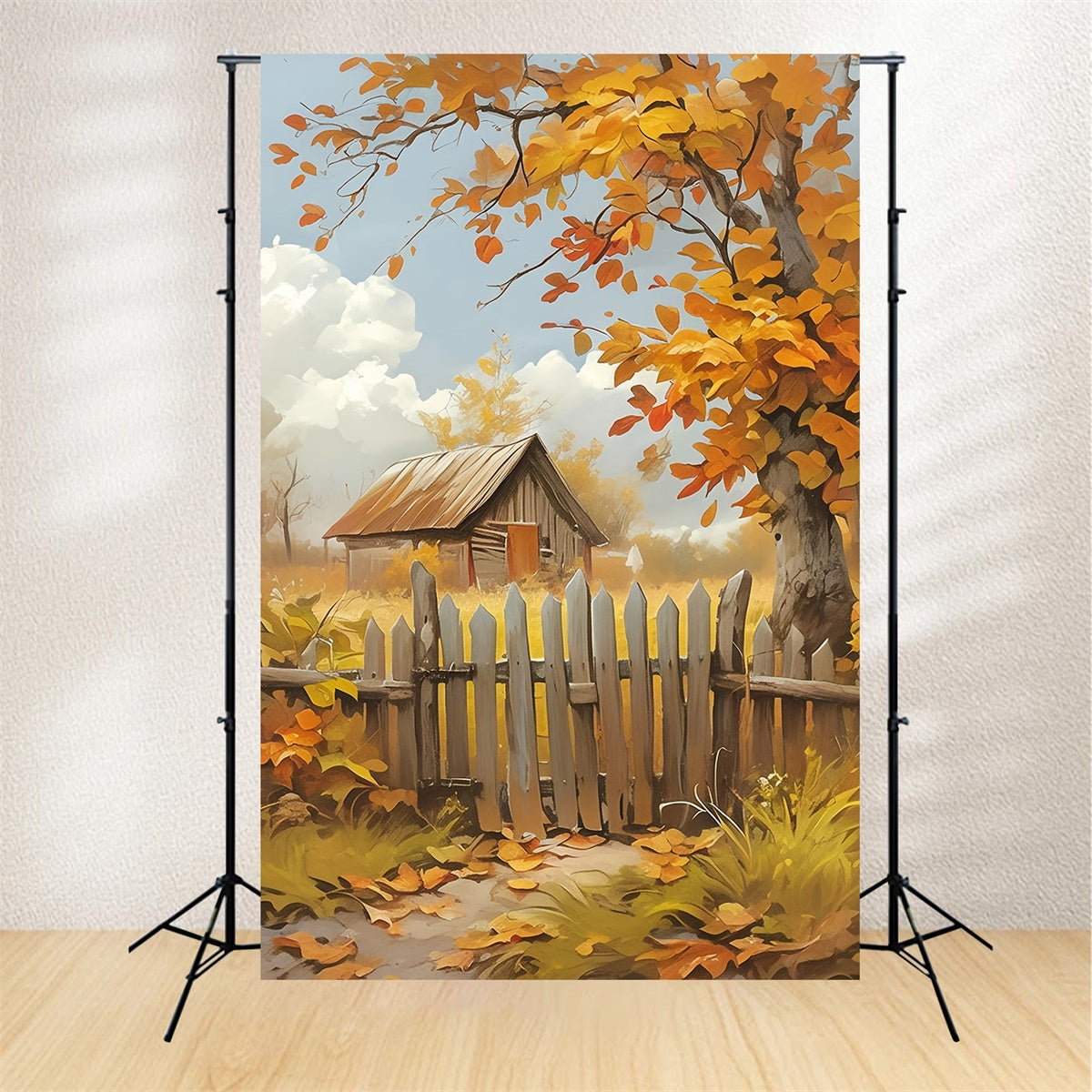 Toile de fond Photo Automne Cottage Brise Rêve MRR7-141