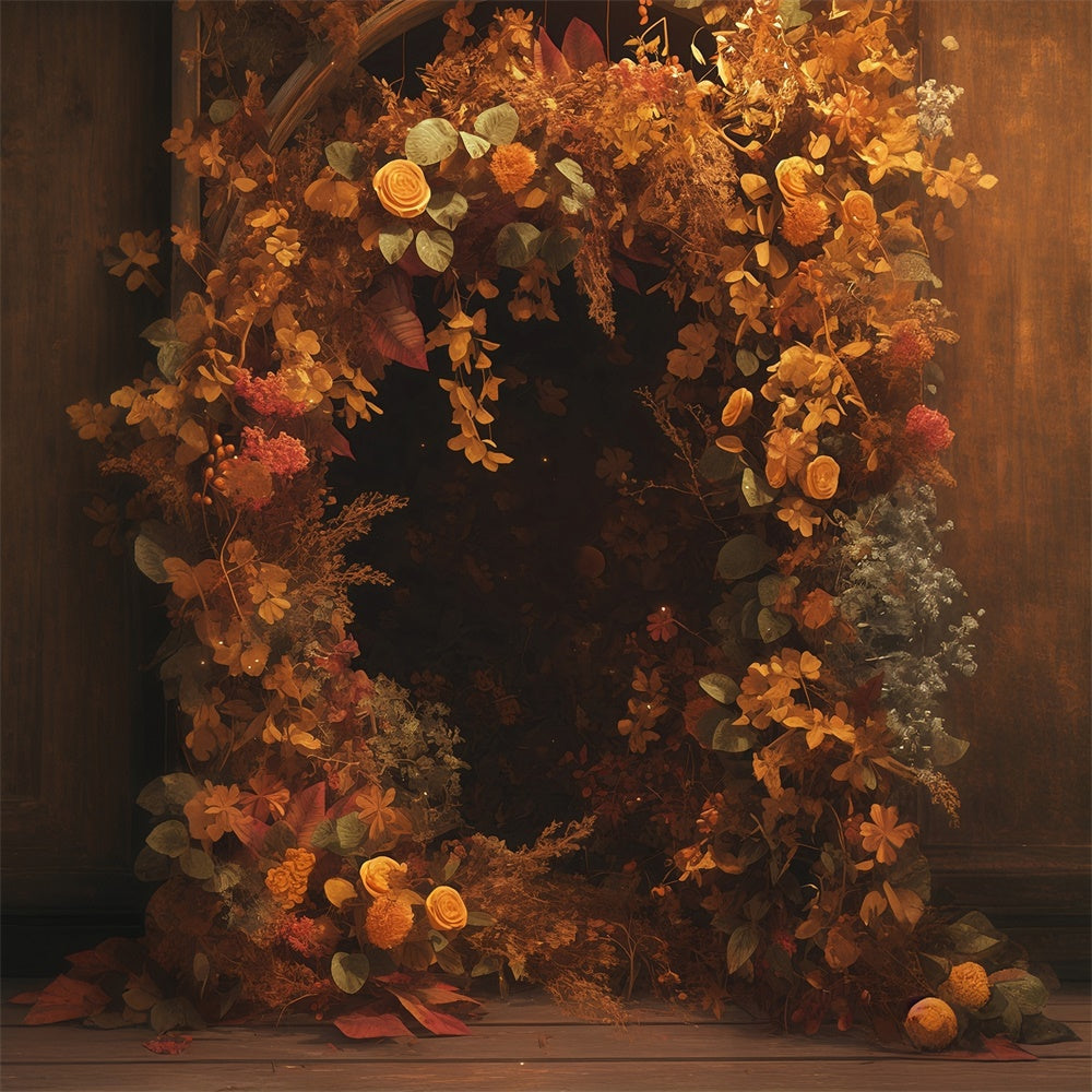 Toile de fond Photo Automne Romance Florale Rustique MRR7-143