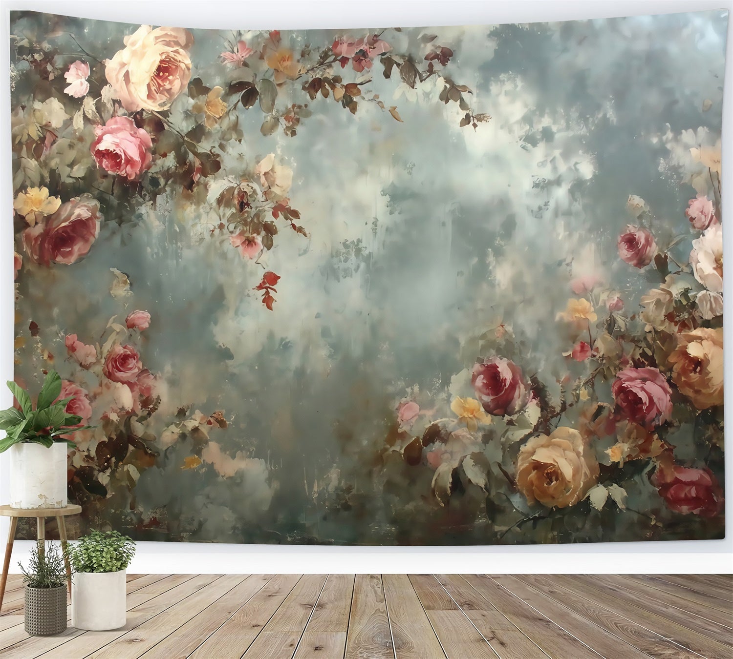 Toile de fond Peinture Rêve Classique de Roses MRR7-187