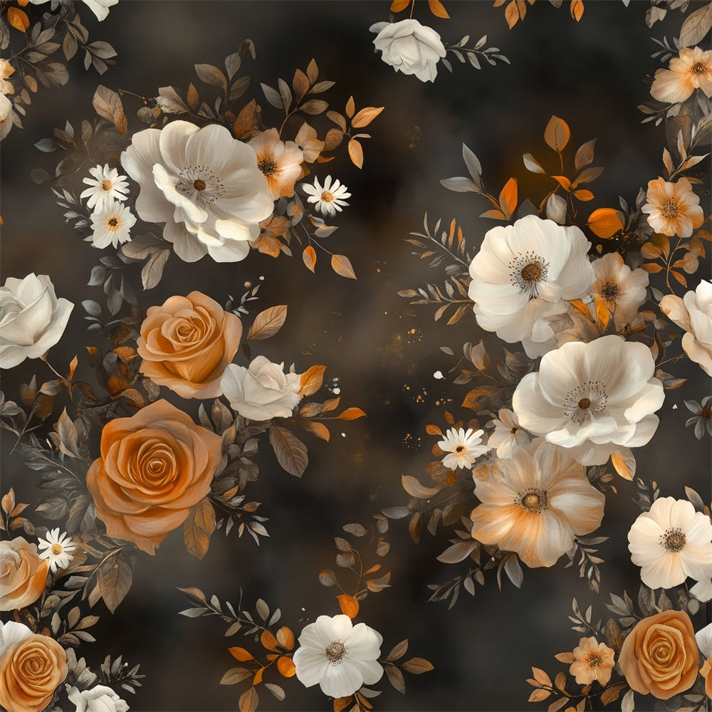 Toile de fond Art Raffiné Élégance Florale Automnale MRR7-191