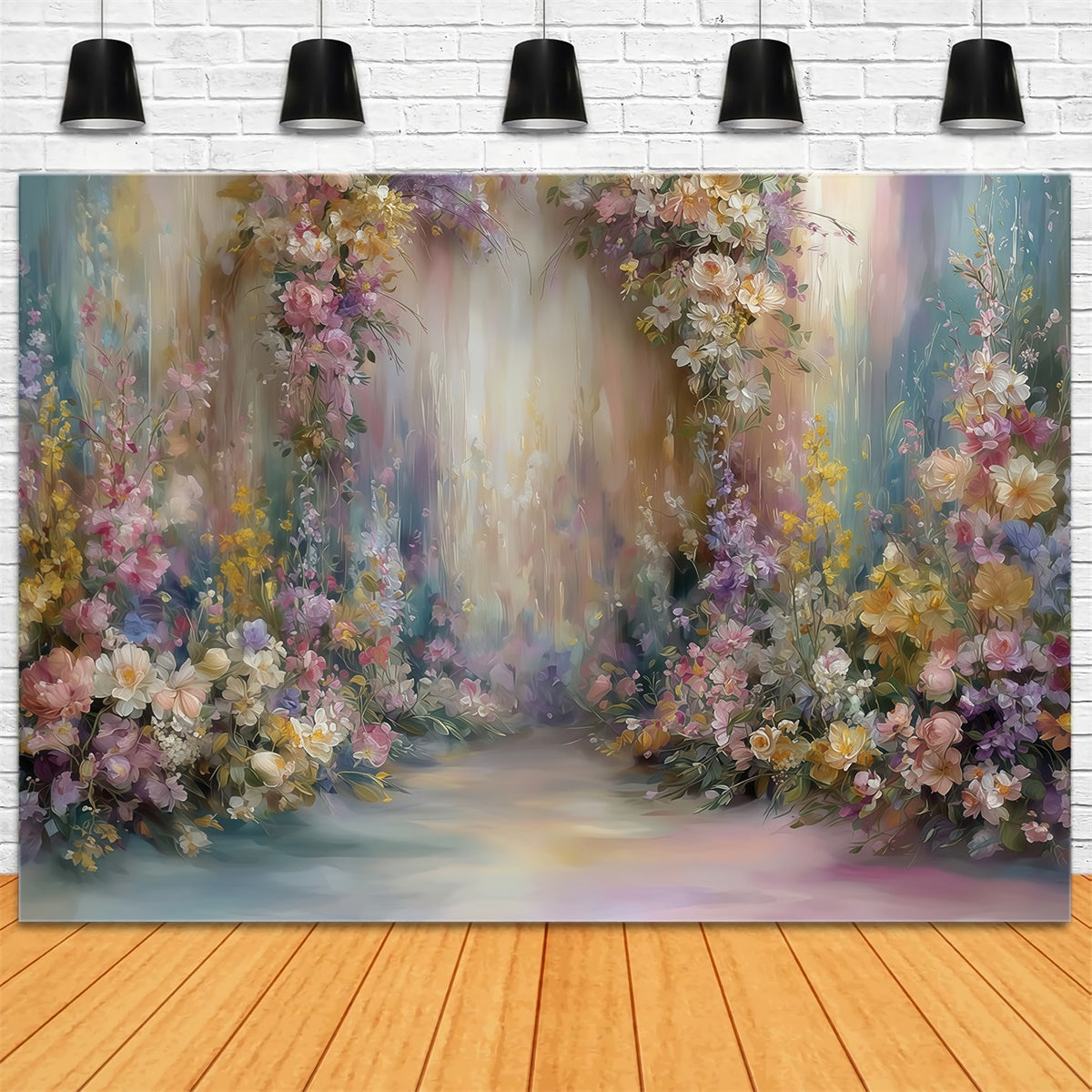 Toile de fond Peinture Fleurs Pastel MRR7-193
