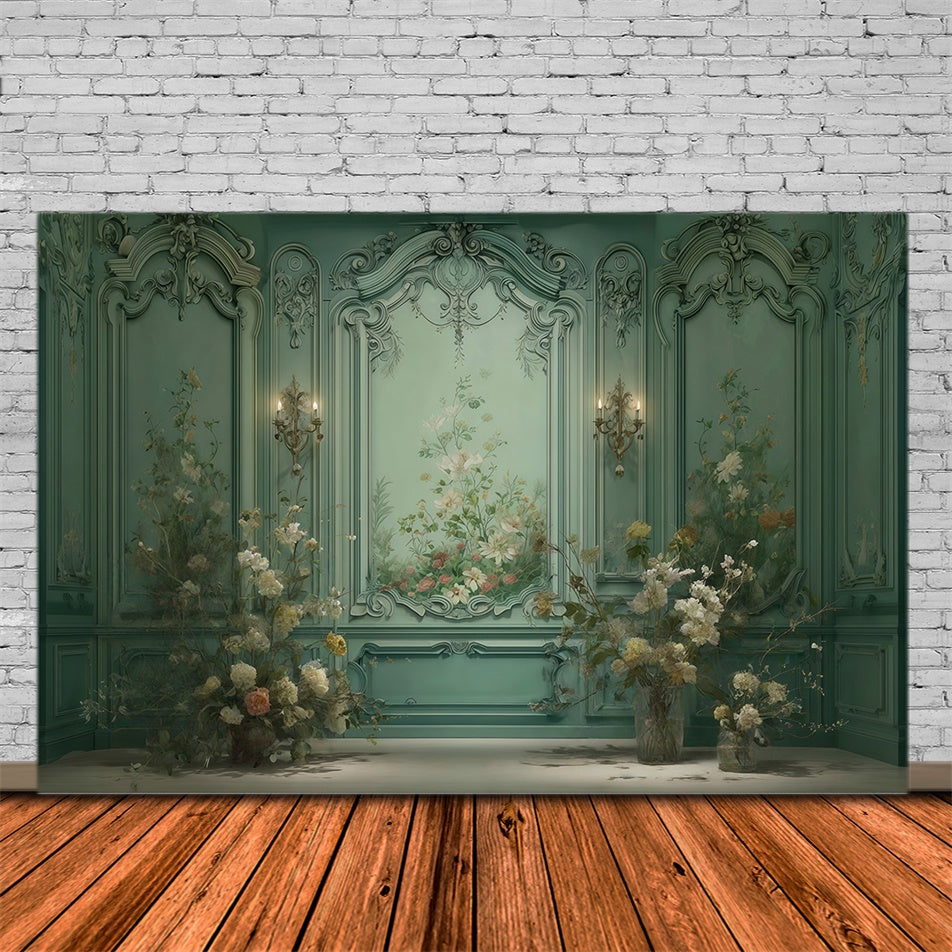 Toile de fond Vintage Mur Fleuri Enchanté Élégant MRR7-222