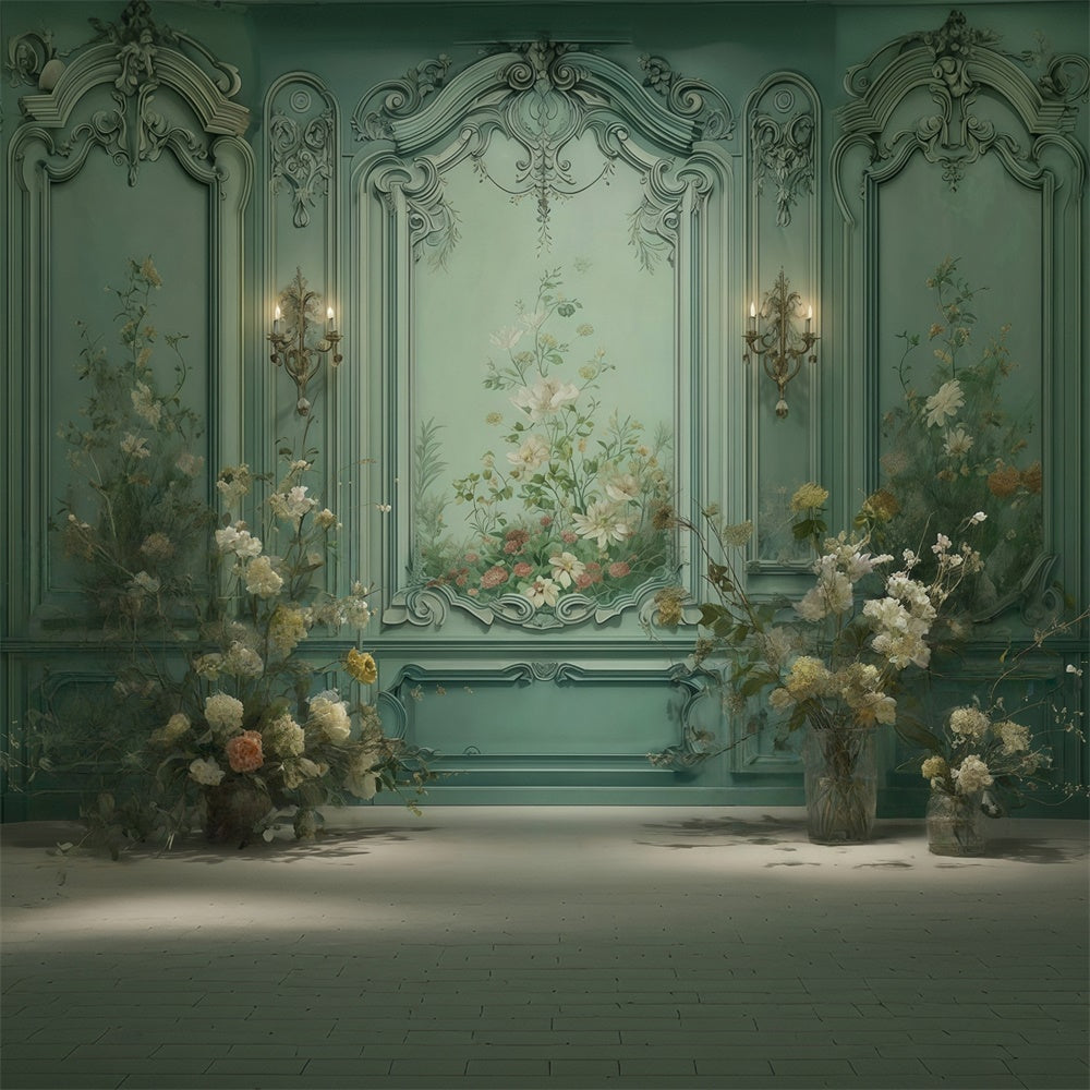 Toile de fond Vintage Mur Fleuri Enchanté Élégant MRR7-222