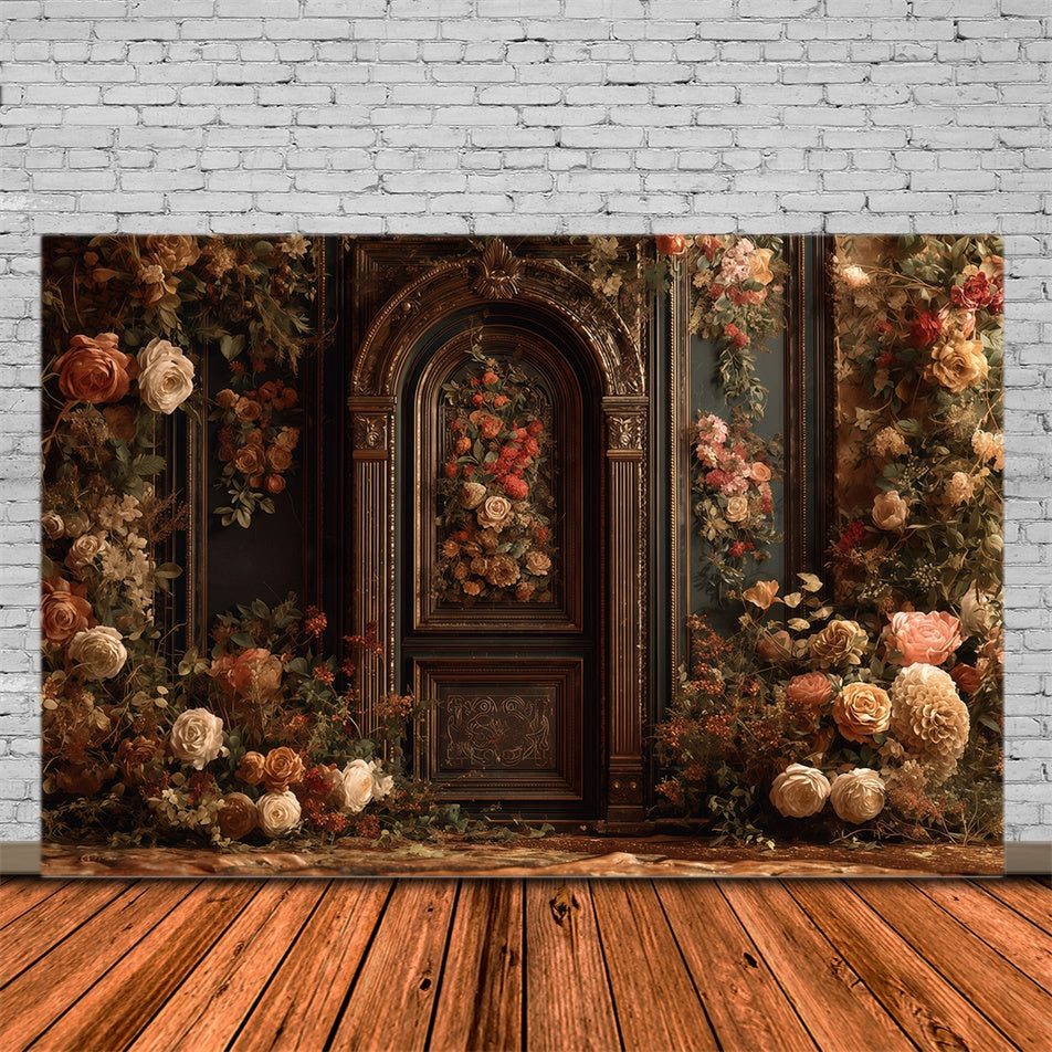 Toile de fond Photo Vintage Arche Royale Fleurie MRR7-223