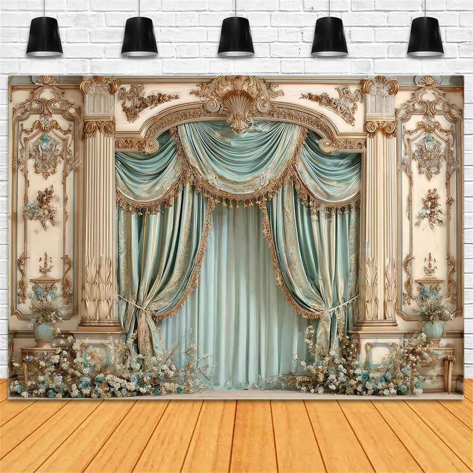 Toile de fond Vintage Drapé Élégant Rococo Photo MRR7-224