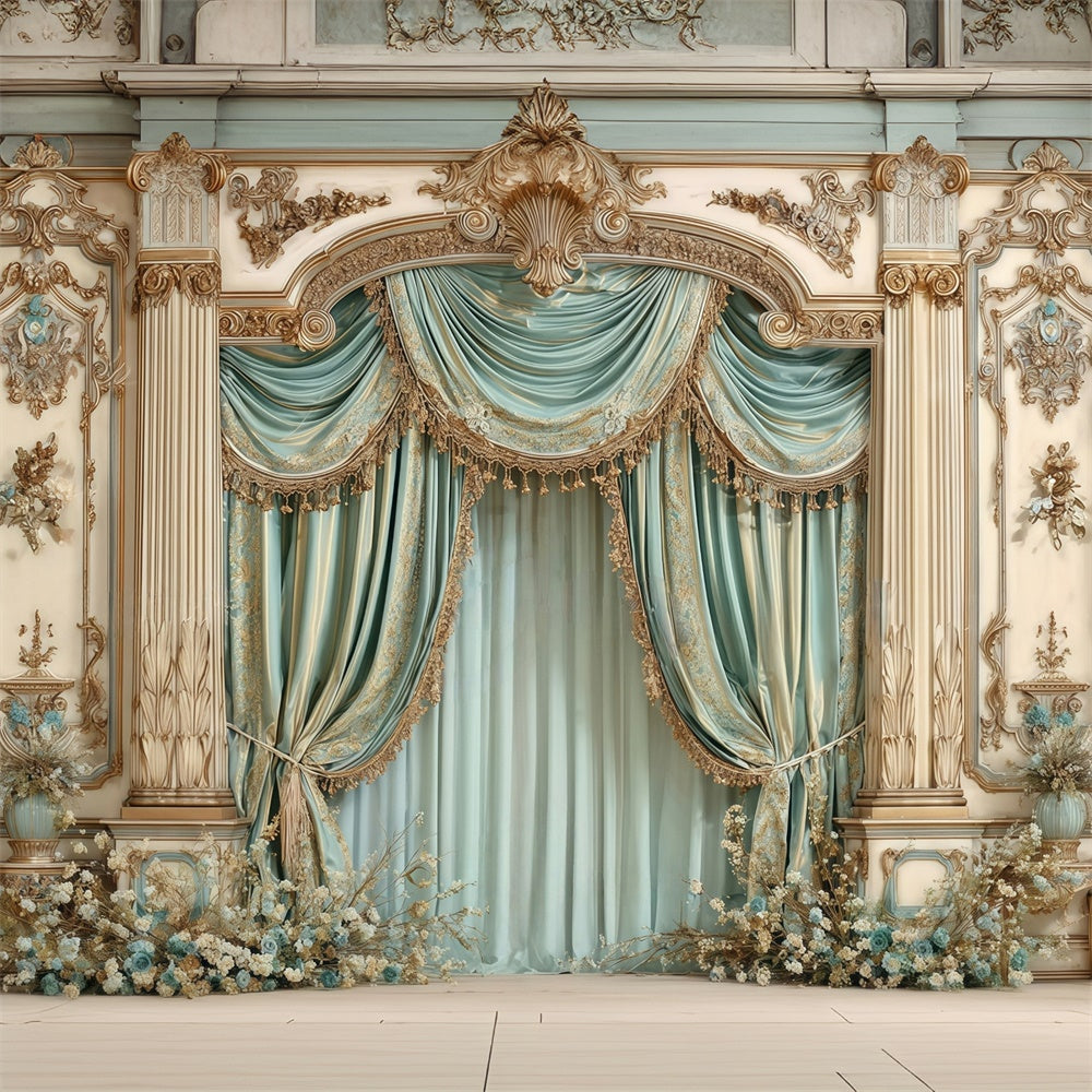 Toile de fond Vintage Drapé Élégant Rococo Photo MRR7-224