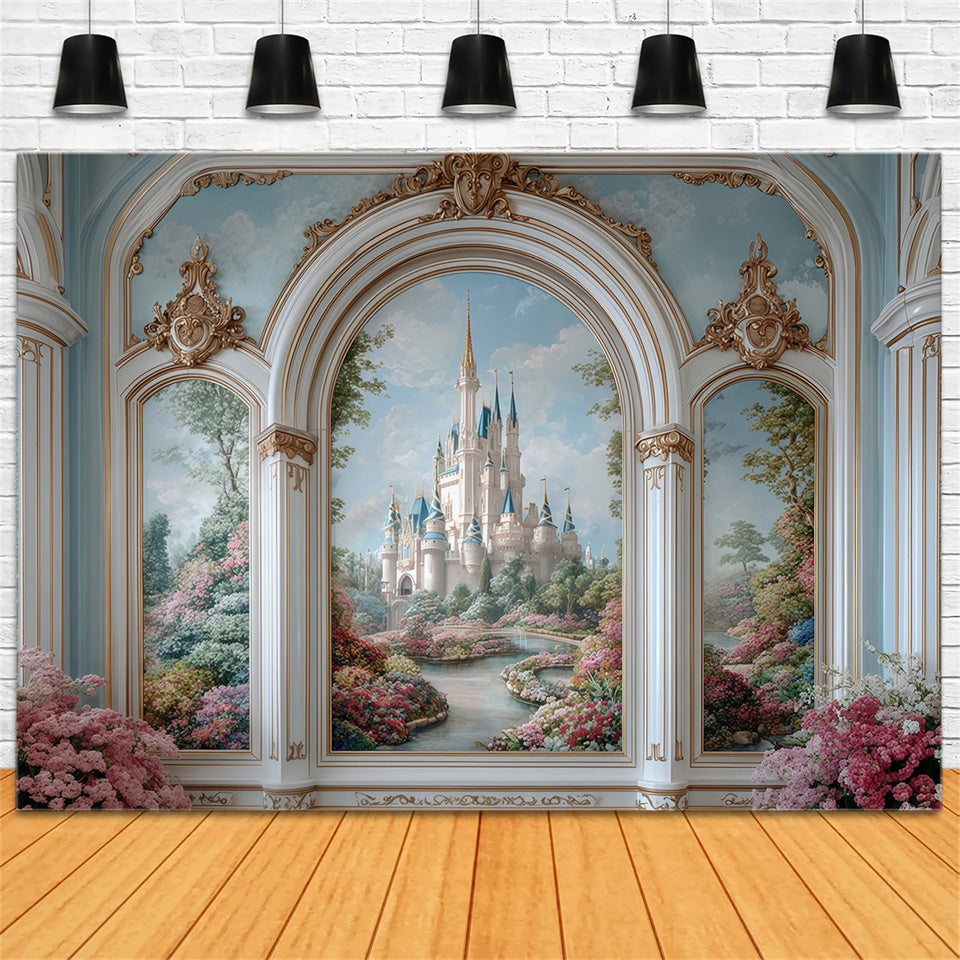 Toile de fond Vintage Mur Vue de Palais Magique MRR7-228