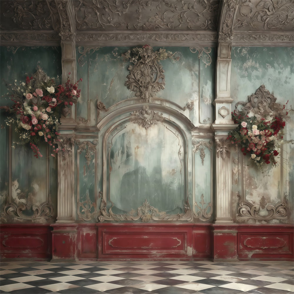 Toile de fond Vintage Romance Palais Fané MRR7-229