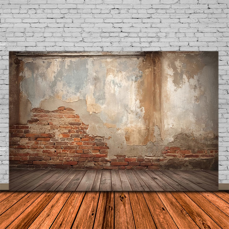 Toile de fond Vintage Mur Brique Urbaine Apparente MRR7-233