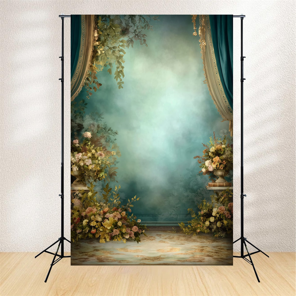 Toile de fond Vintage Rideau Royal Brume de Jardin MRR7-239