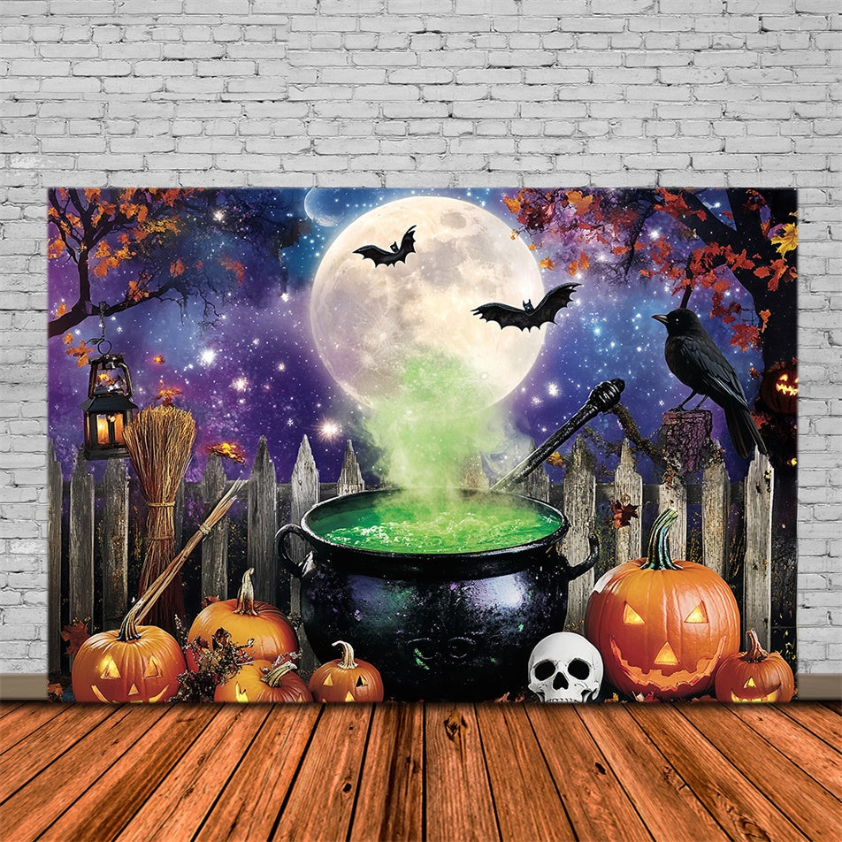 Toile de fond Halloween Jardin Enchanté aux Potions MRR7-24