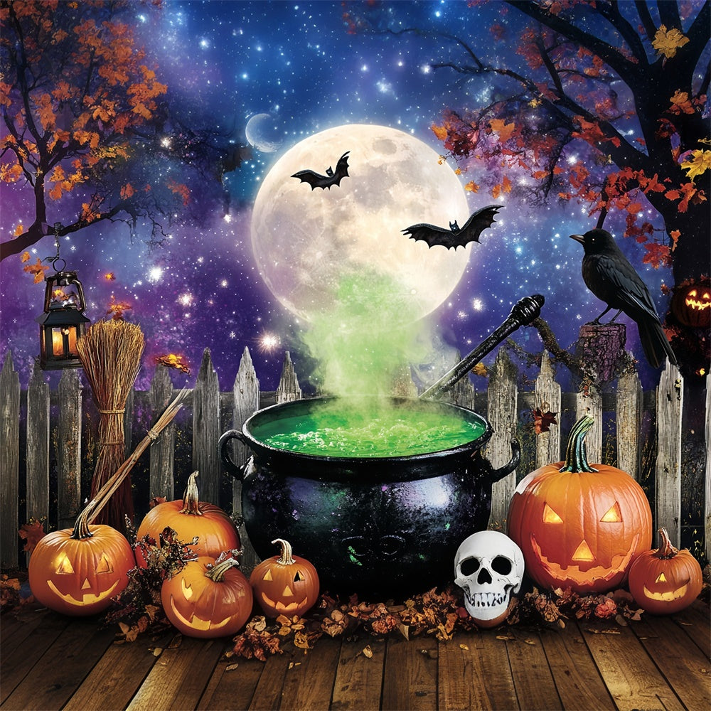 Toile de fond Halloween Jardin Enchanté aux Potions MRR7-24
