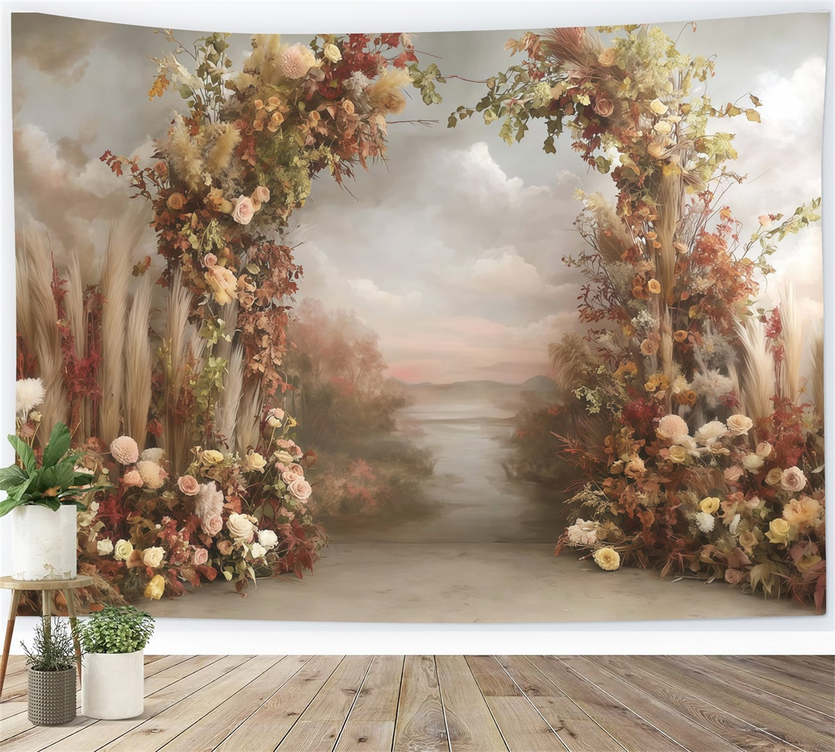 Toile de fond bohème Arcade Prairie au Crépuscule MRR7-252