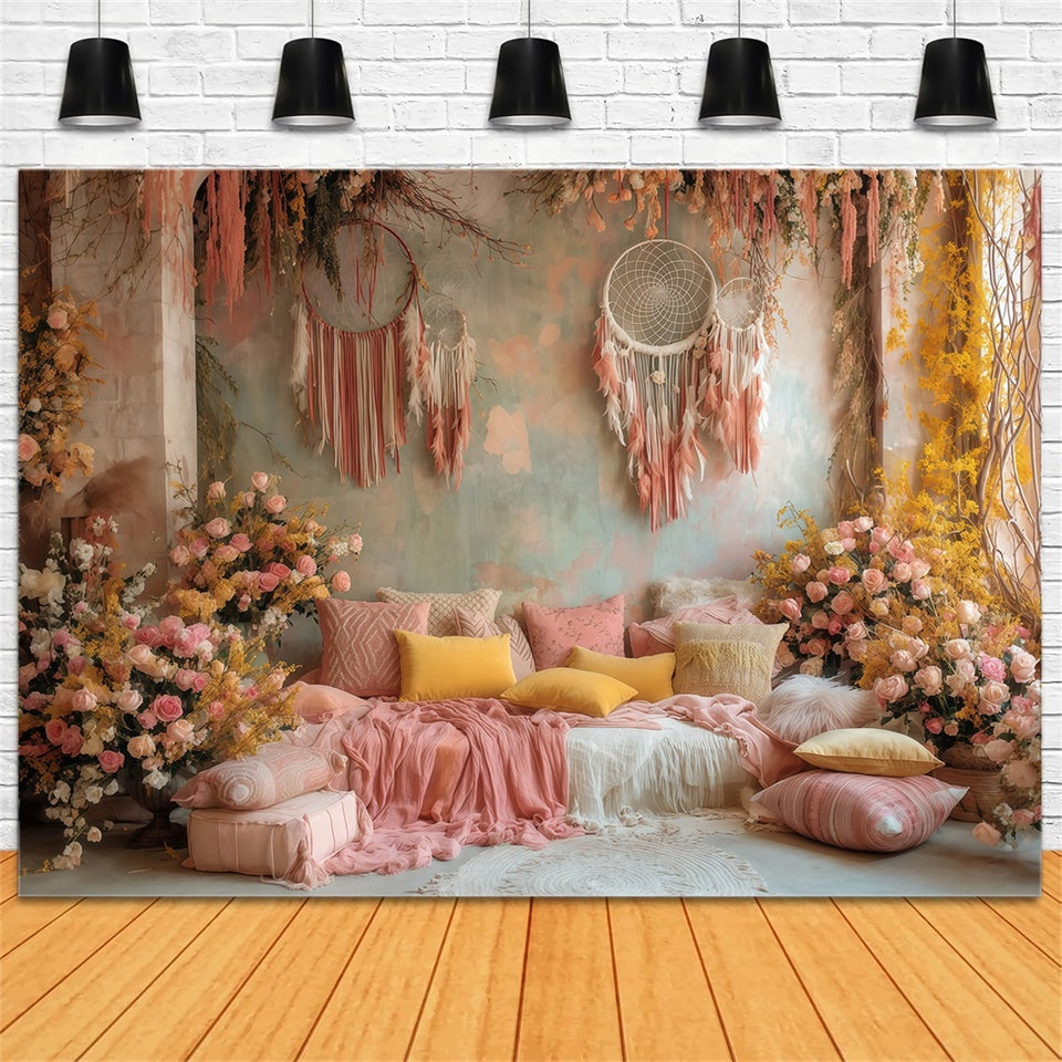Toile de fond photo bohème Chambre Bohème de Rêve MRR7-253