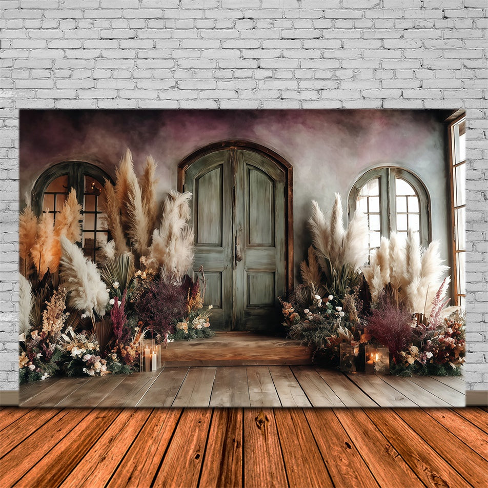 Toile de fond bohème Porte Crépuscule Rustique MRR7-263