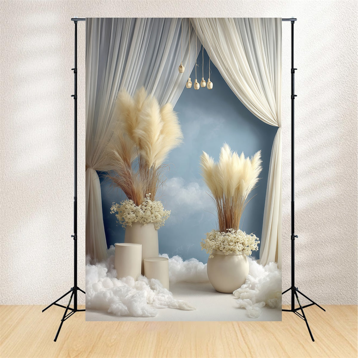Toile de fond bohème Pampas Nuage de Rêve Photographie MRR7-278
