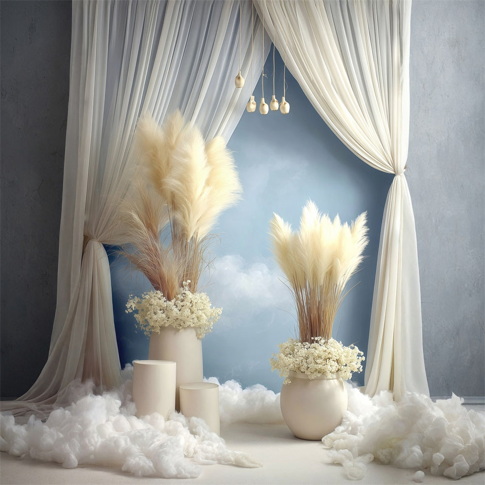 Toile de fond bohème Pampas Nuage de Rêve Photographie MRR7-278