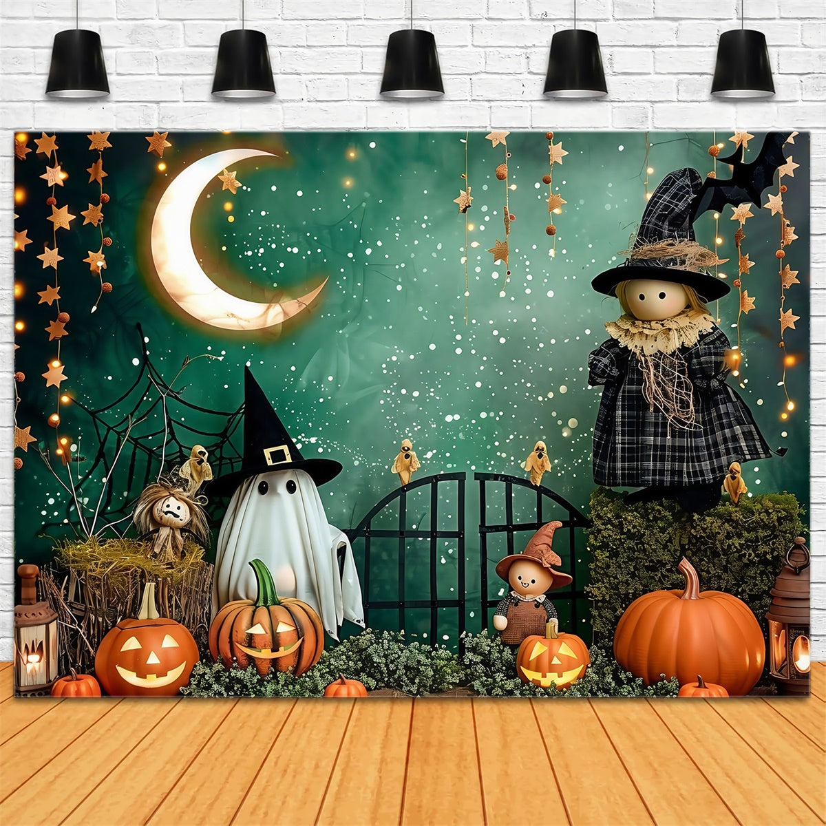 Toile de fond Halloween Parade de Poupées au Clair de Lune MRR7-40