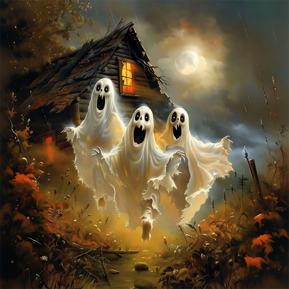 Toile de fond Photo Halloween Ruée de Fantômes Nocturnes MRR7-53
