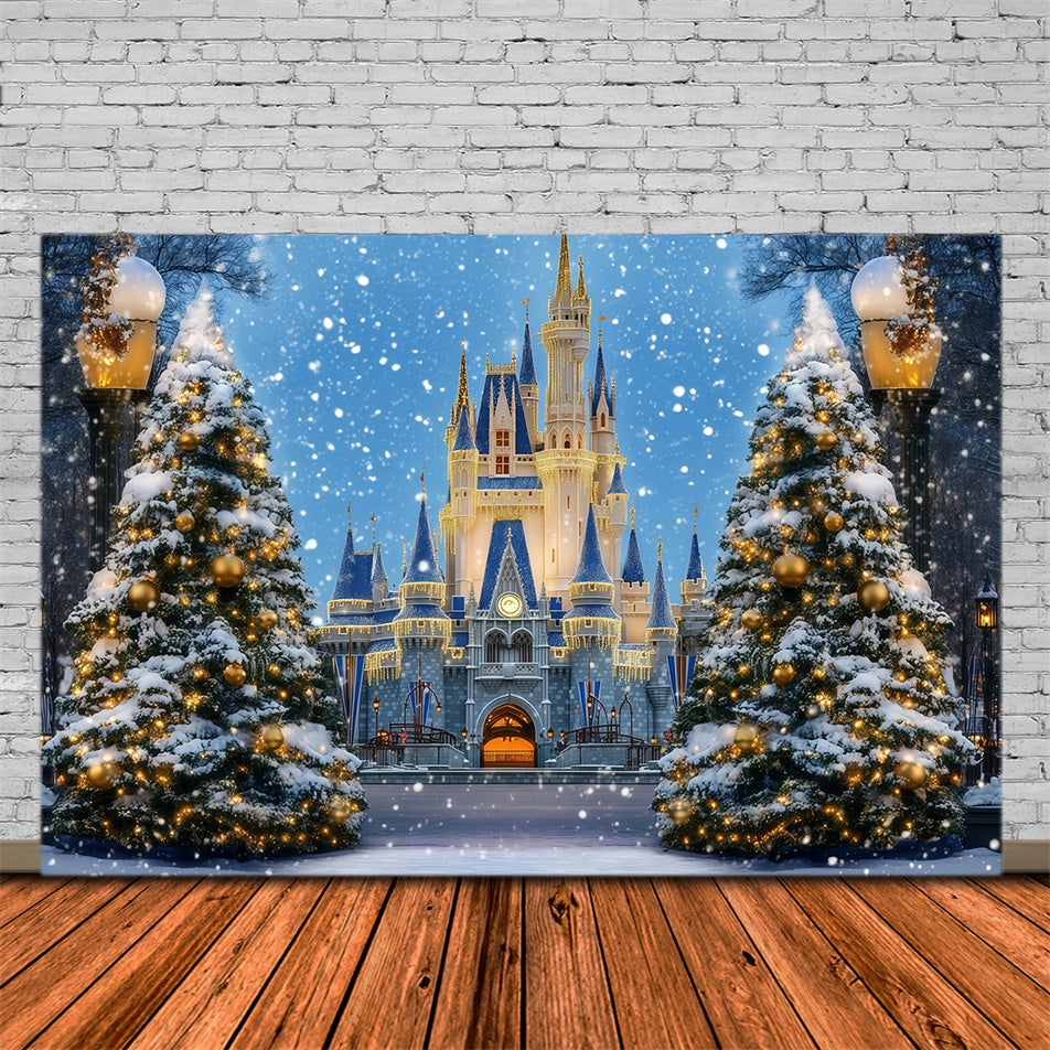 Toile de fond Noël Château Enchanté de Noël MRR7-59