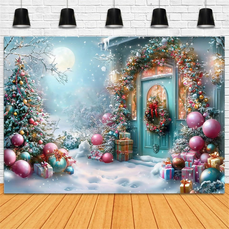 Toile de fond Noël Véranda de Noël Étincelante MRR7-62