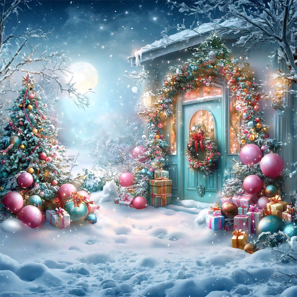 Toile de fond Noël Véranda de Noël Étincelante MRR7-62